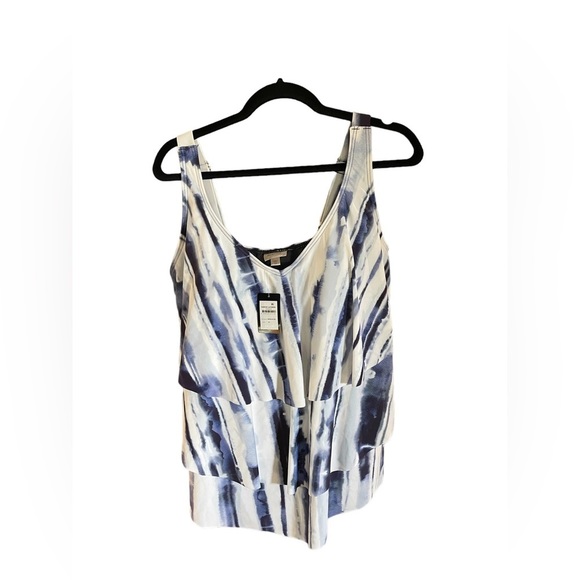 Avenue Other - AVENUE BLUE AND WHITE TIE DYE SWIMSUIT TOP SIZE 20 WITH BUILT IN SHELF BRA